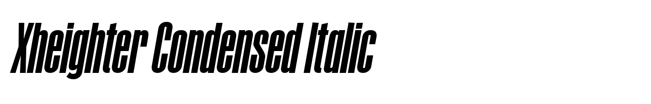 Xheighter Condensed Italic